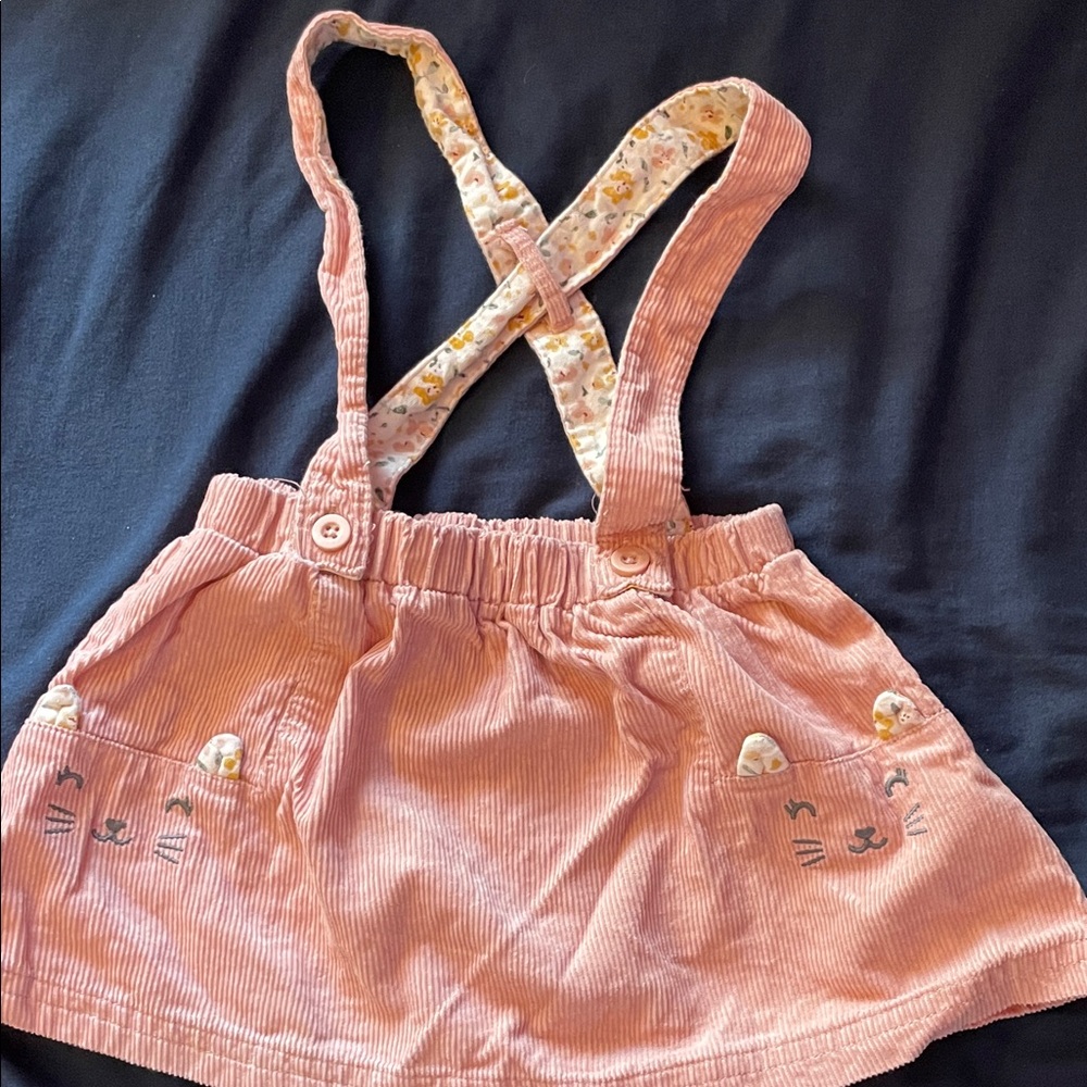 Carter's Pink Corduroy Cat Dress